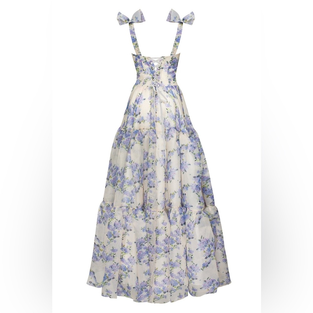 Milla Hydrangea Organza Maxi Dress - XS (Like New) - Picture 6 of 15